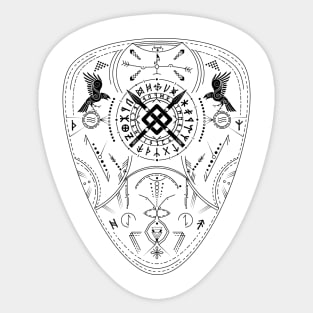 Twin Ravens of Odin | Norse Pagan Symbol Sticker